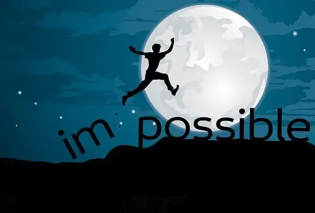 De kracht van positief denken. impossible naar possible